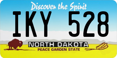 ND license plate IKY528