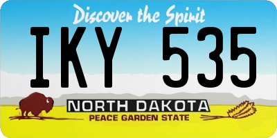ND license plate IKY535