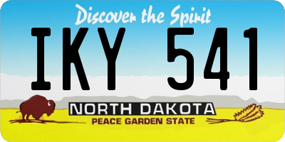 ND license plate IKY541