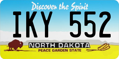 ND license plate IKY552