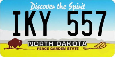 ND license plate IKY557