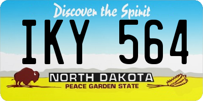 ND license plate IKY564