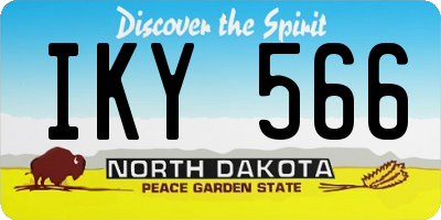 ND license plate IKY566