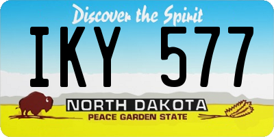 ND license plate IKY577