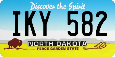 ND license plate IKY582