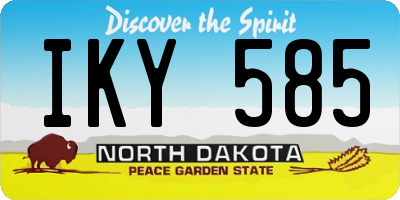 ND license plate IKY585