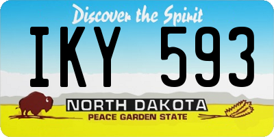 ND license plate IKY593