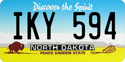 ND license plate IKY594