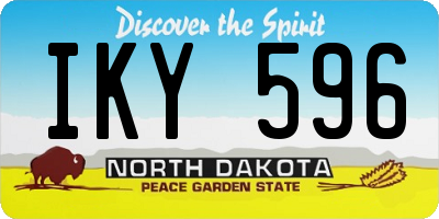 ND license plate IKY596