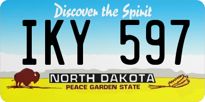 ND license plate IKY597