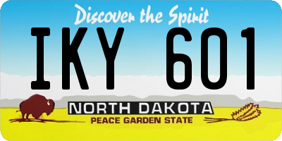 ND license plate IKY601