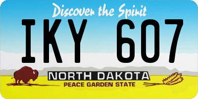 ND license plate IKY607