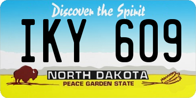 ND license plate IKY609