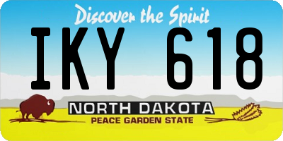 ND license plate IKY618