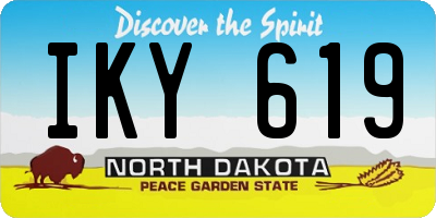 ND license plate IKY619