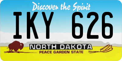 ND license plate IKY626