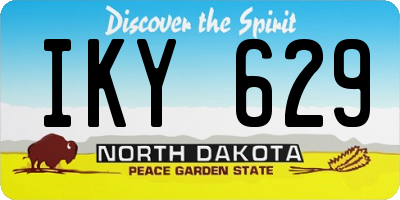 ND license plate IKY629