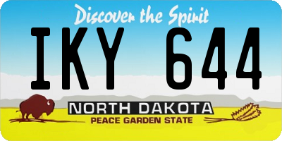 ND license plate IKY644