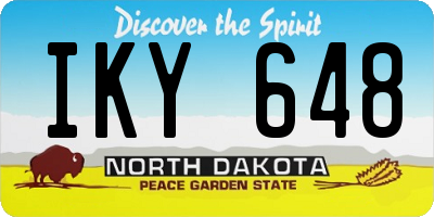 ND license plate IKY648