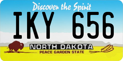 ND license plate IKY656