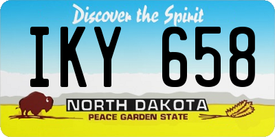 ND license plate IKY658