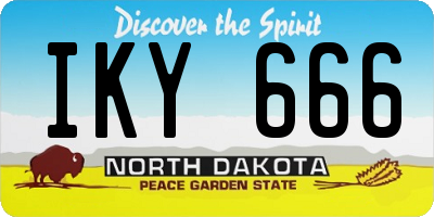 ND license plate IKY666