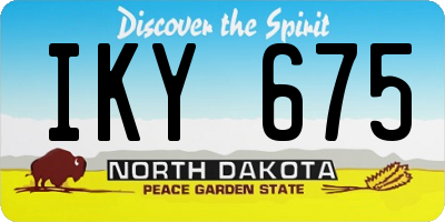 ND license plate IKY675