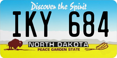 ND license plate IKY684
