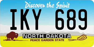 ND license plate IKY689