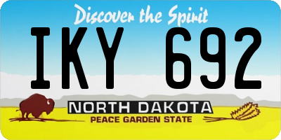 ND license plate IKY692