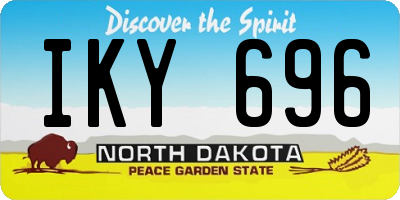 ND license plate IKY696