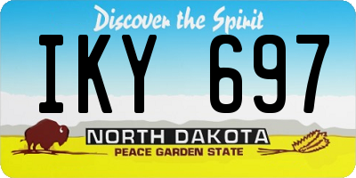 ND license plate IKY697