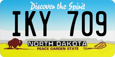 ND license plate IKY709