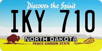 ND license plate IKY710