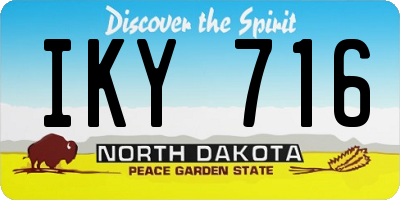 ND license plate IKY716
