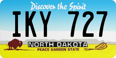 ND license plate IKY727