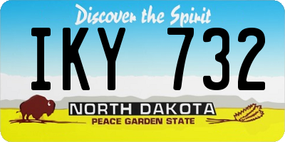 ND license plate IKY732