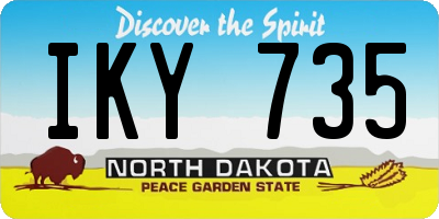 ND license plate IKY735