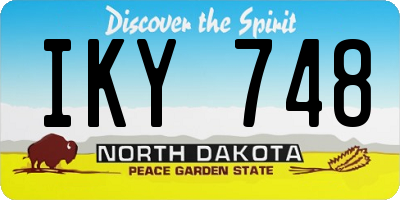 ND license plate IKY748