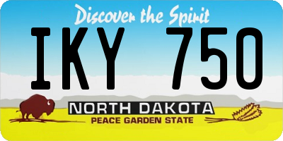 ND license plate IKY750