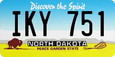 ND license plate IKY751