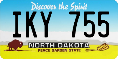 ND license plate IKY755