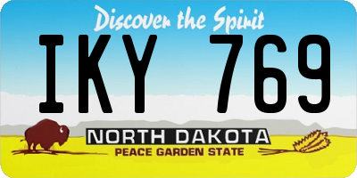 ND license plate IKY769