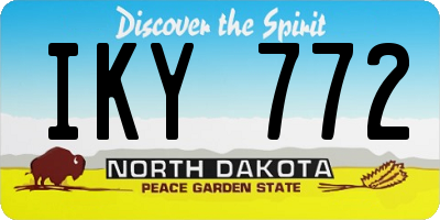 ND license plate IKY772