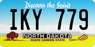 ND license plate IKY779