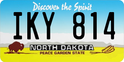 ND license plate IKY814