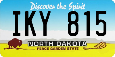 ND license plate IKY815