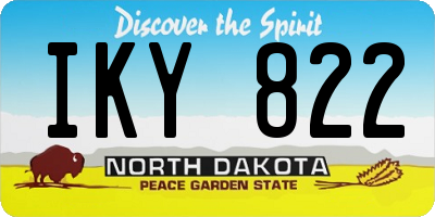 ND license plate IKY822