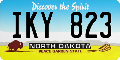 ND license plate IKY823