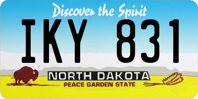 ND license plate IKY831